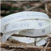 Order  Wedding Owl Ribbon - BELIEVE Bridal White